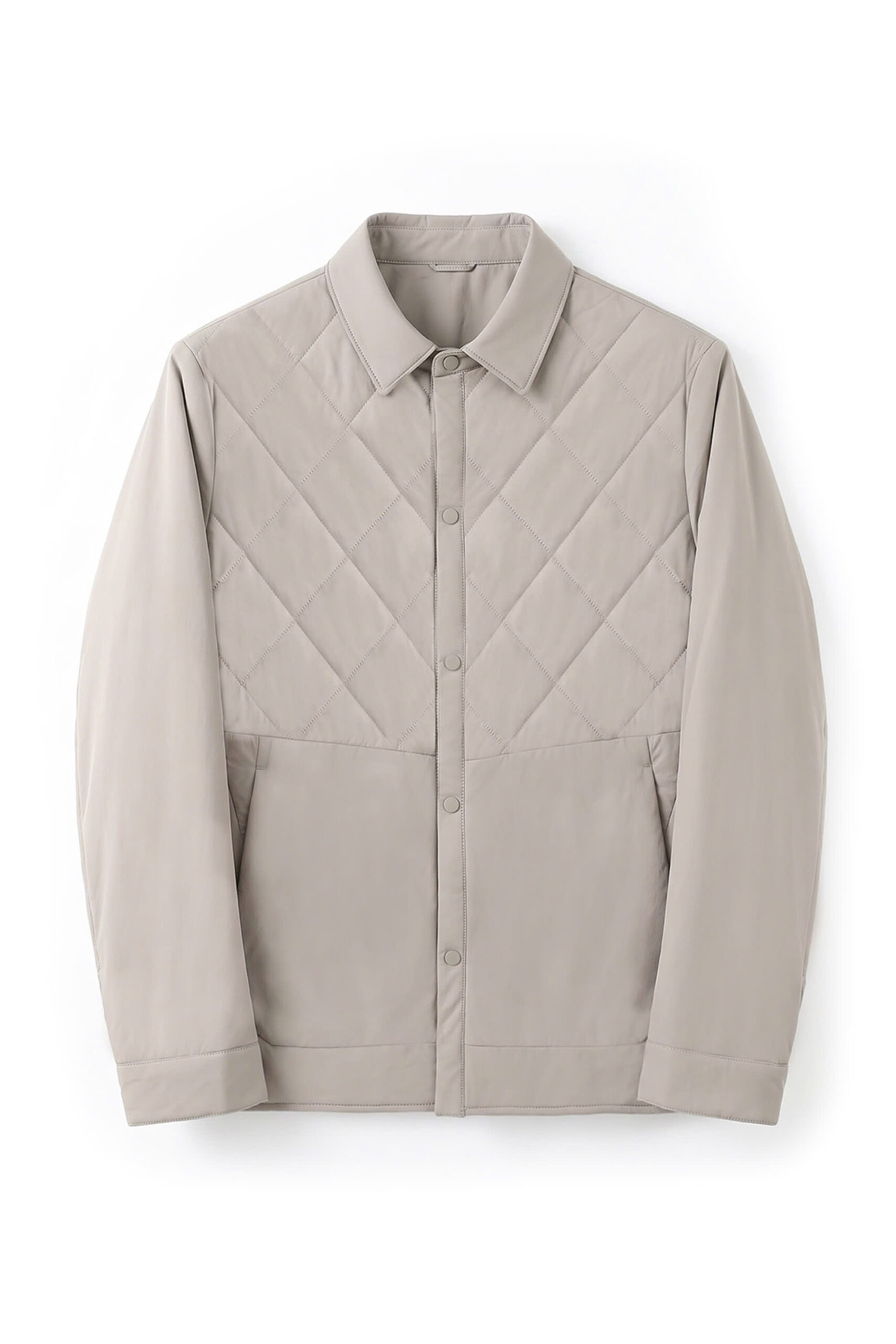 Áo Khoác Quilted Lụa Tơ Tằm Lông Cừu Signature