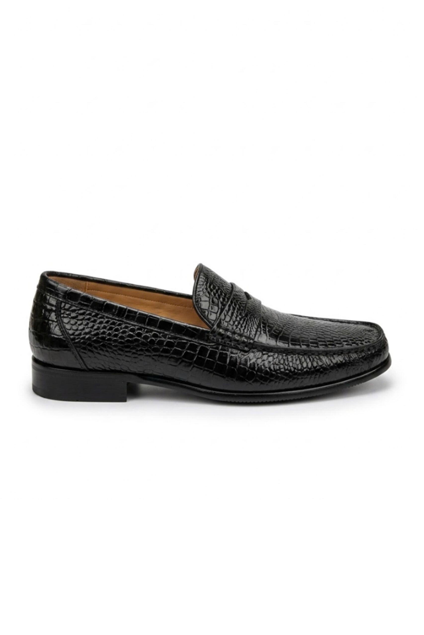 Giày Loafer Penny Da Cá Sấu
